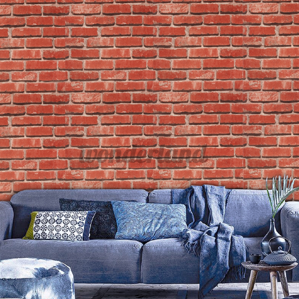 The “standard” brick size in the u.s. 3d Slate Brick Wall Sticker Red Tones Wall Rustic Home Bar Bistro Decor Room Diy Shopee Philippines
