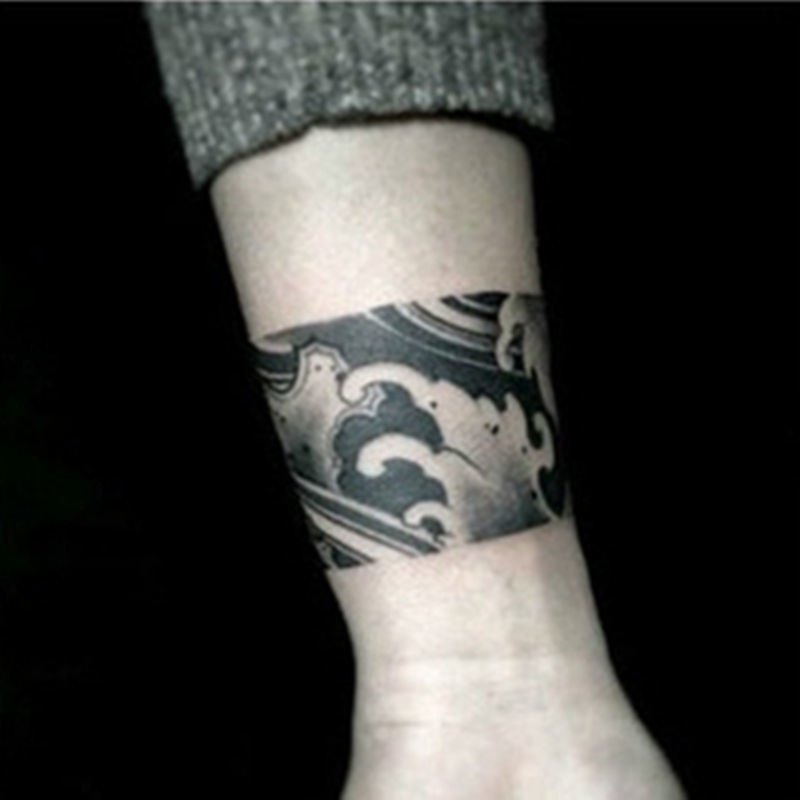 Ready Stock】☈Hailang Armband Tattoo Sticker Men's And Women's Waterproof Bracelet Ankle Couple Simu | Shopee Philippines 800_x_800_jpg