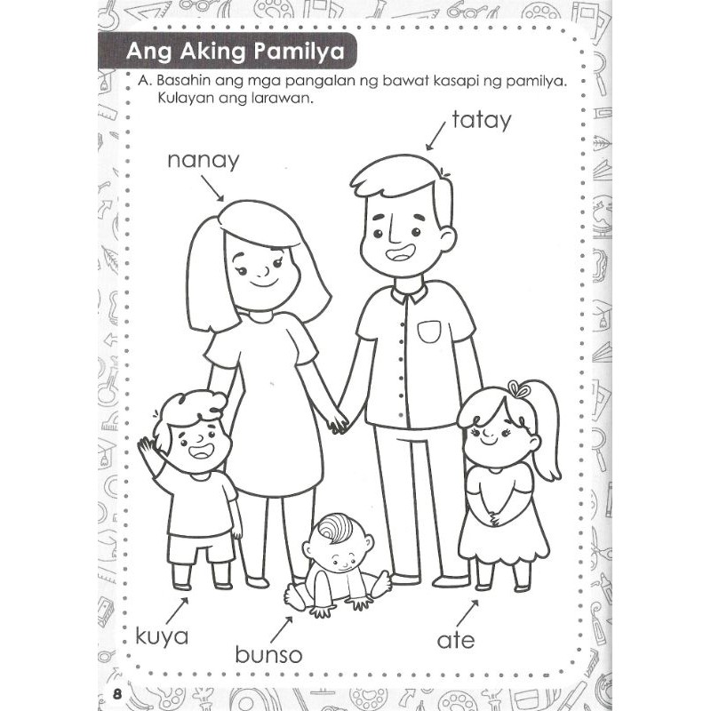 Ipakita ang larawan ng isang pamilyang nagdarasal sa pahina 54. Fun With Filipino Workbook Set Of 3 Shopee Philippines