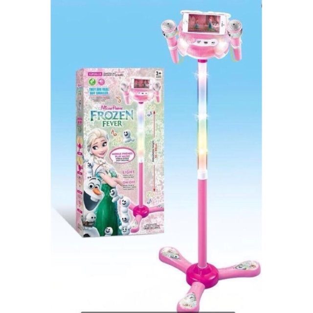 Frozen and Pig Double MP3 Microphone with Stand light and