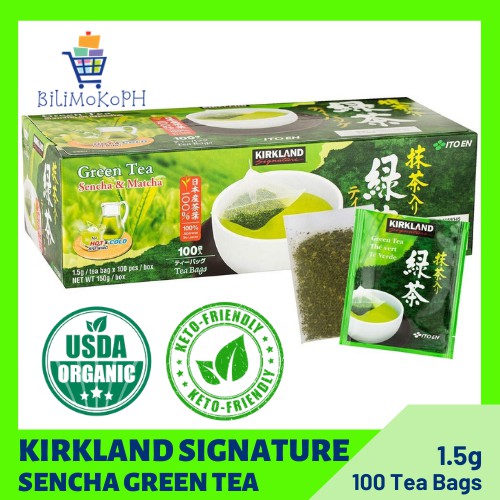 Kirkland ito en matcha blend japanese . Kirkland Sencha With Matcha Blend Green Tea 100 Count 1 5g Tea Bags Shopee Philippines