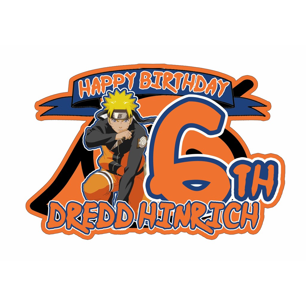 Here you have some free printable cake toppers for your naruto party. Customized Naruto Cake Topper Shopee Philippines