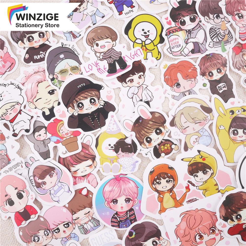 winzige 40pcs stickers set waterproof kpop star sticker