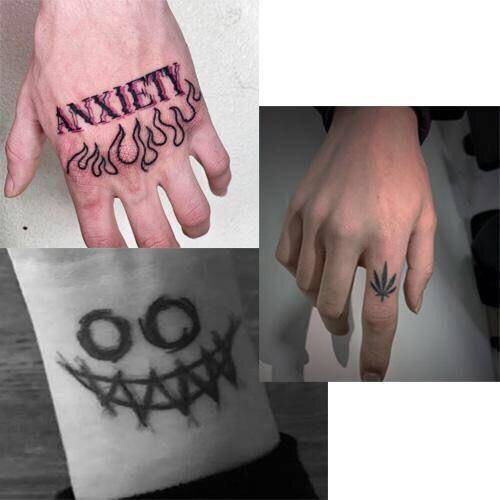 Halloween Dark Clown Grimace Smiley Tattoo Stickers Ins Waterproof Men And Women Durable Arm Nec432 | Shopee Philippines 500_x_500_jpg