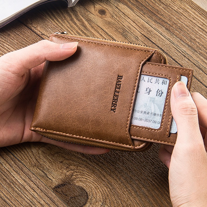Genuine leather mens tray purses coin purse cash change wallet key. Men Short Wallets Vintage Male Zipper Coin Purse Brand Small Leather Wallet Shopee Philippines