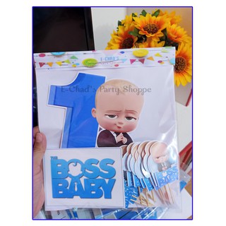 boss baby cake topper set 1cake topper 12 pcs cupcake