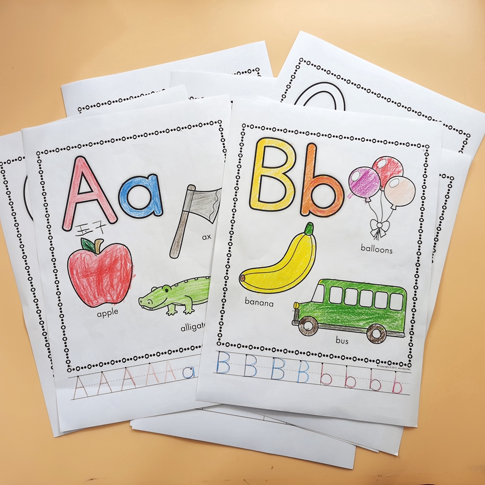 from a to z english worksheet alphabet 26 letters preschool homework