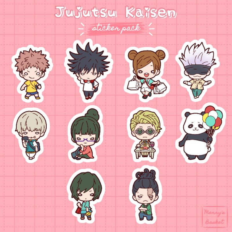 jujutsu kaisen anime version 2 vinyl pearl stickers shopee philippines