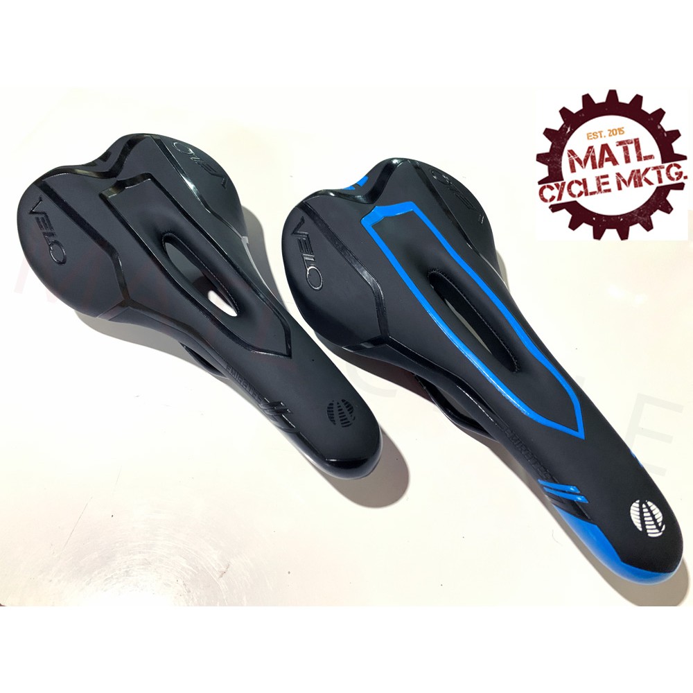Respiro athletic is an anatomic saddle padded with royalgel™ and featuring a ventilation channel to reduce pressure in the perineal area while improving . Mountain Bike VELO Emirates Saddle w/ Hole | Shopee ...