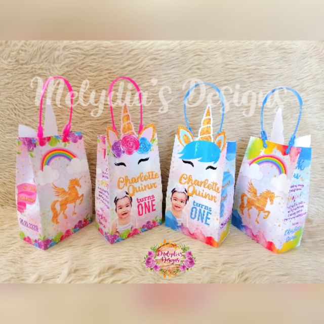 unicorn themed loot bags personalized shopee philippines