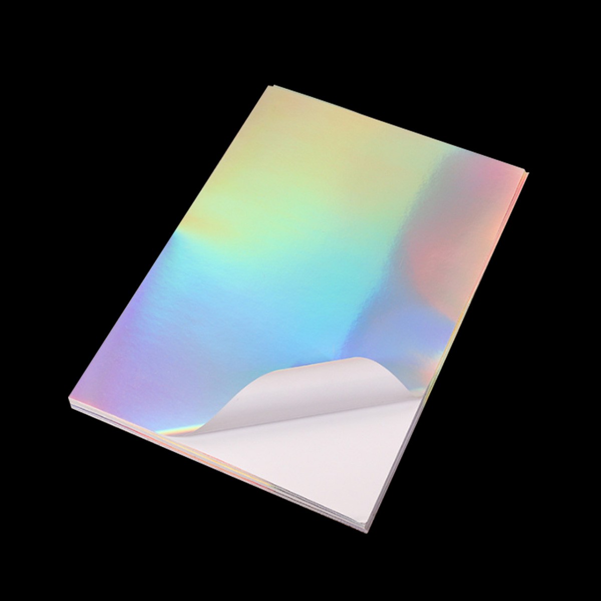 20 sheets holographic a4 size rainbow vinyl sticker paper