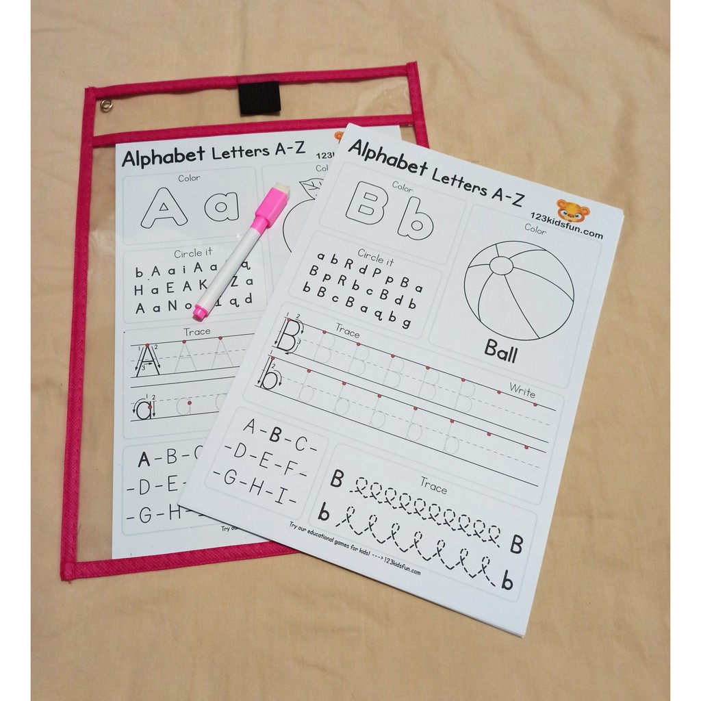 Each page of our alphabet preschool printables contains a few simple tasks that will help your child. Dry Erase Pockets Sets Shopee Philippines