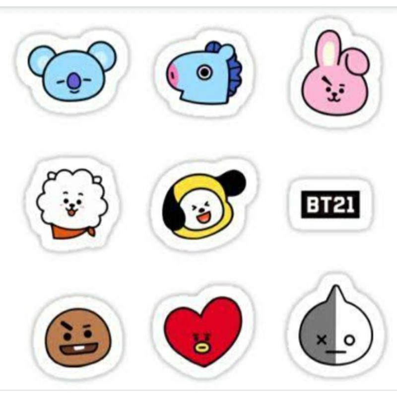 bt21 stiker complete characters shopee philippines