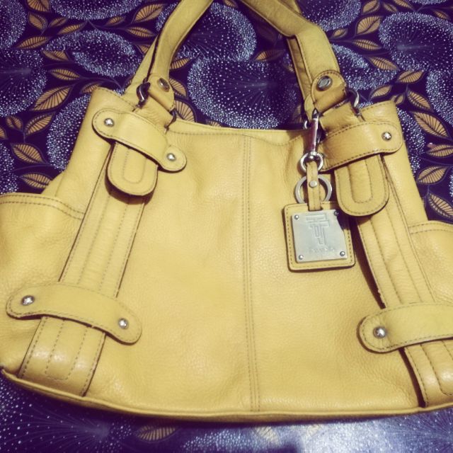 Tignanello leather purse,bag, organizer bag, document case, tote bag, bags ,purses, black. Tignanello Bag Shopee Philippines