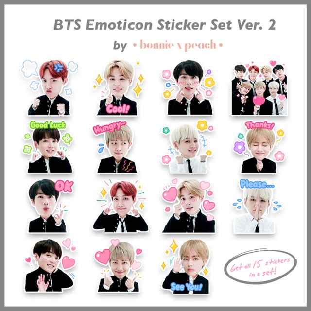 bts emoticon sticker set ver 2 shopee philippines