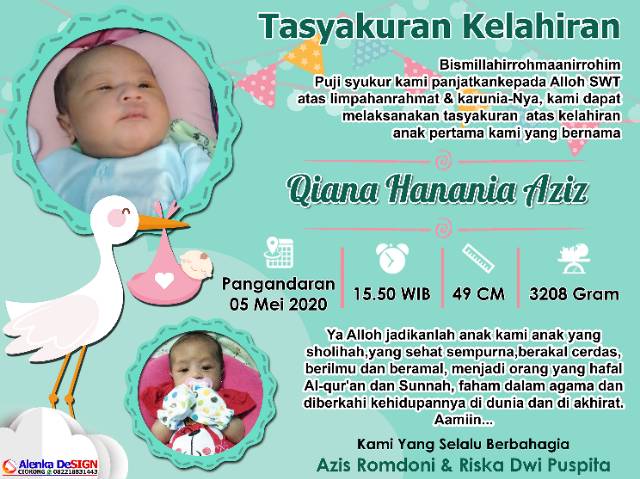 Kumpulan download desain kartu ucapan kelahiran bayi cdr terbaru. Aqiqah Card Birth Baby Shower Art Paper 230 Gsm Full Color Shopee Philippines