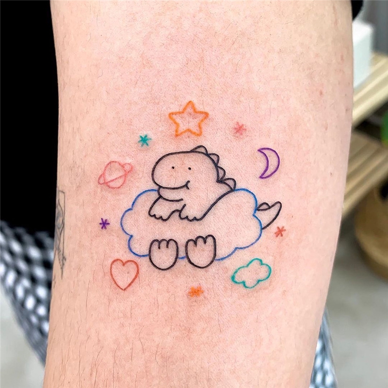 4Pcs Cute Tattoo Stickers Waterproof Long Lasting Small Pattern Cartoon Stickers Temporary Tattoo | Shopee Singapore 800_x_800_jpg