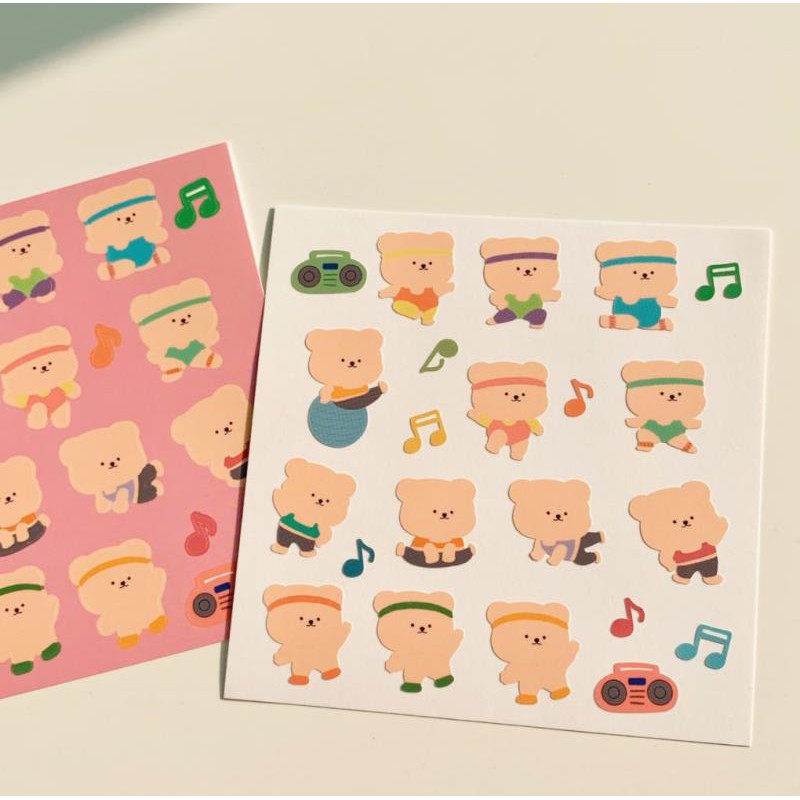 south korea bamtoree chestnut bear stickers 1 hand account