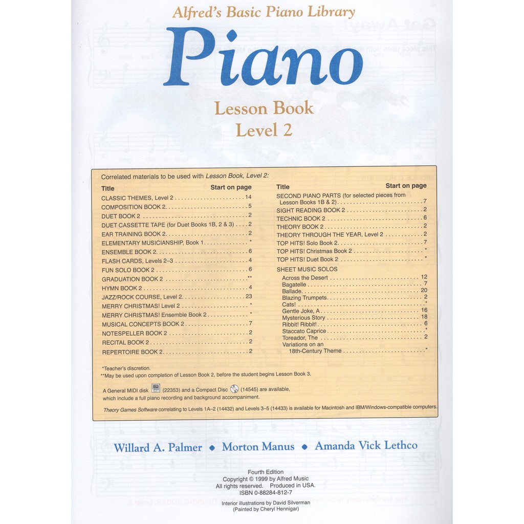 Lesson book 2 continues where level 1b finishes. Alfred S Basic Piano Library Lesson Book 2 Shopee Singapore