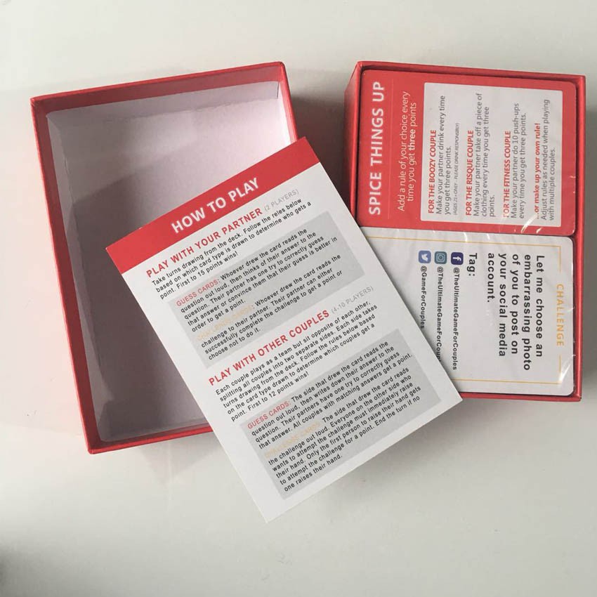 Card games are a great form of entertainment but they can also be used to build a better memory or to improve your math skills. The Ultimate Game For Couples Fun Conversation Starters And Challenges Card Game Shopee Singapore