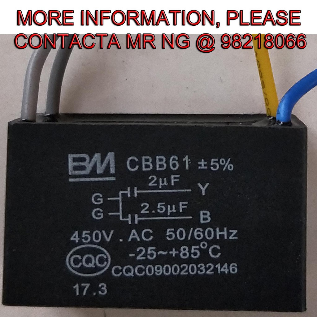 CEILING FAN CAPACITOR CBB61 10uf 250V 2 WIRE Genuine With 1 Year Warranty 10mfd - Foto 4