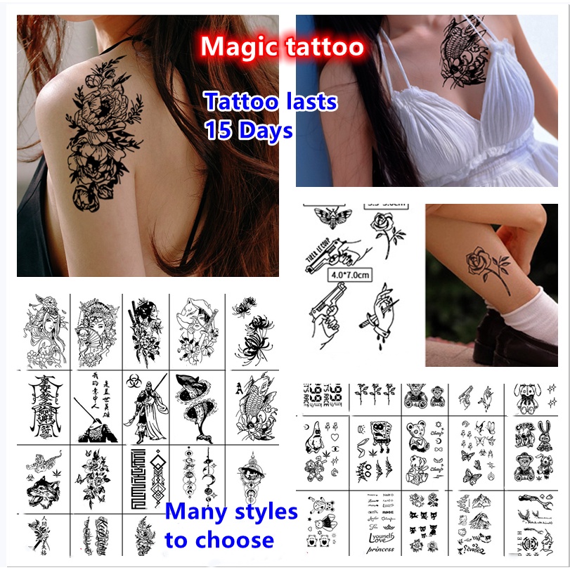 ✌Cod Ready Stock ✌Tattoo Lasts To 15 Days Waterproof Appeal Tattoo Sexy Tattoo Paste【Magic Tattoo(Temporary Tattoo)】 | Shopee Singapore 811_x_811_jpg