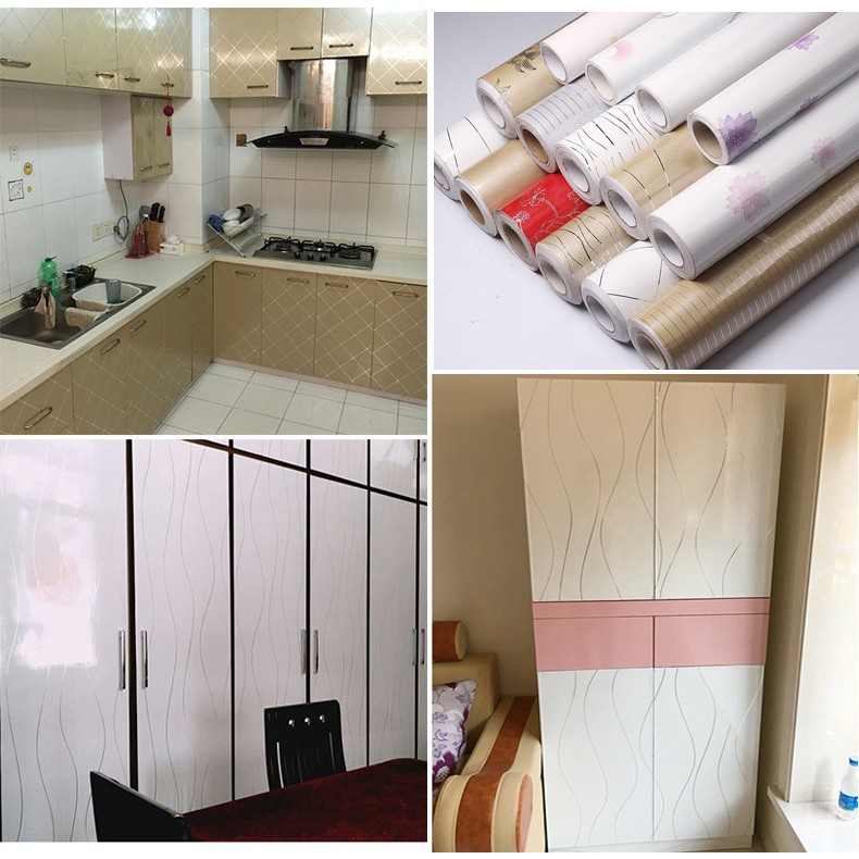 Take time to learn about different cabinet styles and materials before making your final selections. 3mx60cm Kitchen Cabinet Self Adhesive Pvc Wallpaper Waterproof Furniture Diy Wall Sticker Shopee Singapore