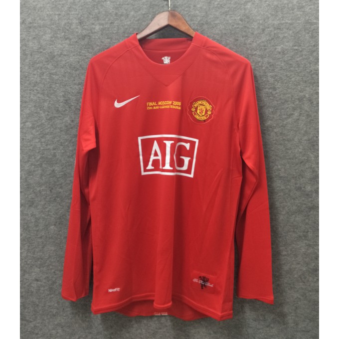 Dosoccerjersey.net supply branded cheap soccer jerseys and cheap football shirts. 2007 08 Manchester United Retro Aig Long Sleeves Ronaldo Soccer Jersey Shopee Singapore