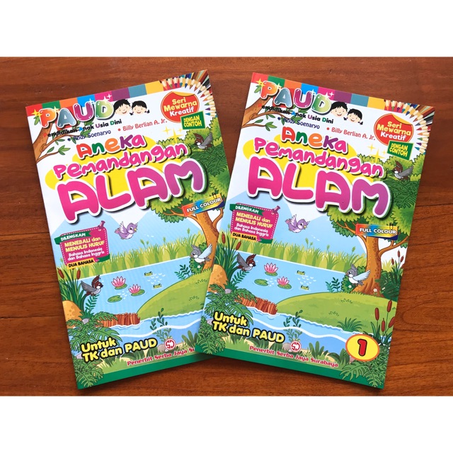 Creative Coloring Book Kindergarten & Paud Natural Scenery | Shopee Singapore 640_X_640_jpg