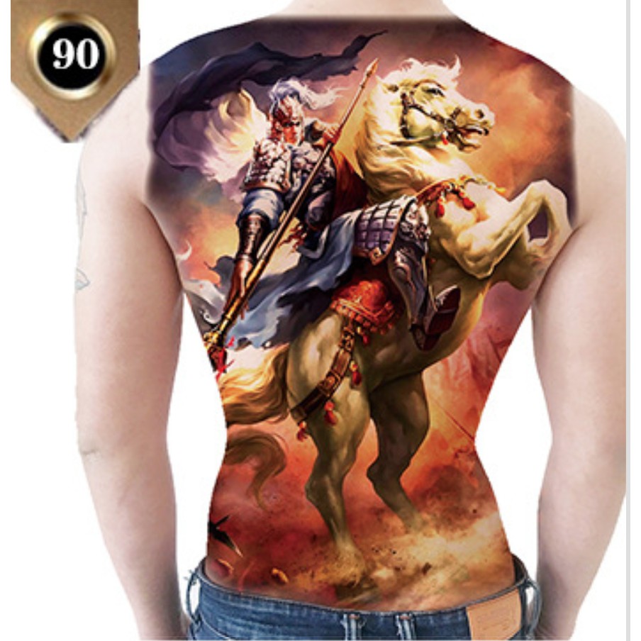 Nghệ thuật xăm mình horimono của nhật bản có bề dày lịch sử rất lâu đời. Hinh XÄƒm Dan Kin LÆ°ng Triá»‡u Van Mau CÆ°á»¡i Ngá»±a Mau 34x48cm Táº·ng Mini Tattoo Giáº£m Chá»‰ Con 110 000 Ä'