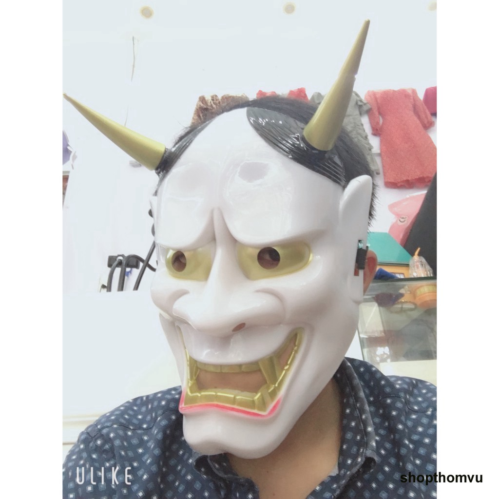 Siêu Chất] -Mặt Nạ Hóa Trang Oni Noh Hannya Trong Dịp Halloween - Mặt Nạ Quỷ Vương 2 Sừng | Shopee Việt Nam 1024_x_1024_jpg