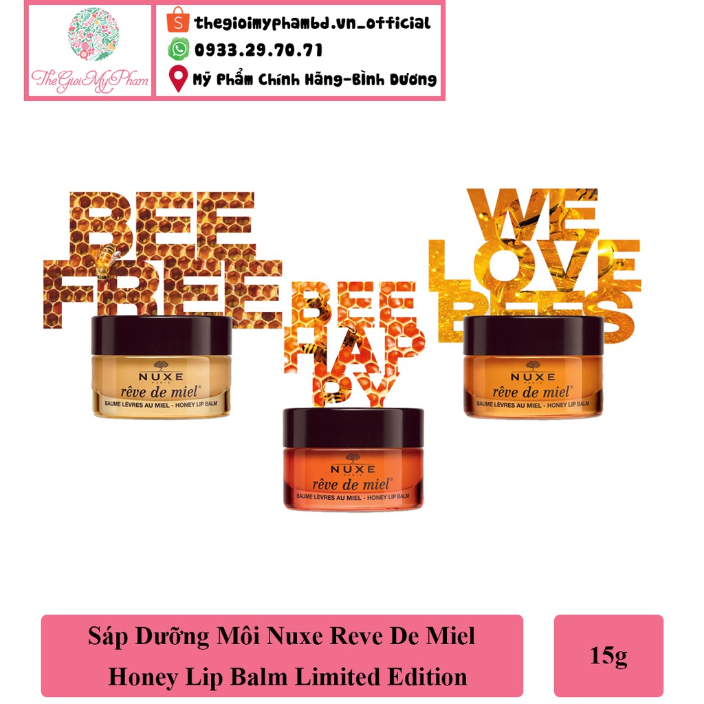 The iconic lip balm with honey is creating a real buzzzzz with 3 irresistible new limited editions to collect. Sap DÆ°á»¡ng Moi Nuxe Reve De Miel Honey Lip Balm Limited Edition 15g Son DÆ°á»¡ng Thefaceholic Com