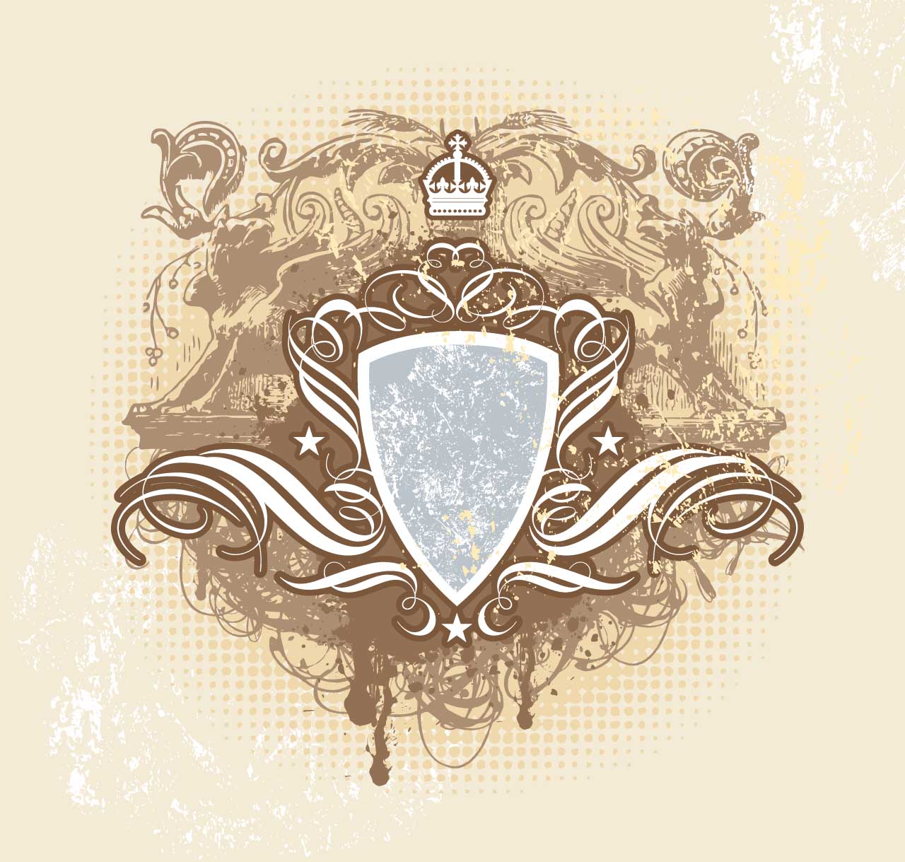 Heraldic design shileld vector Free download