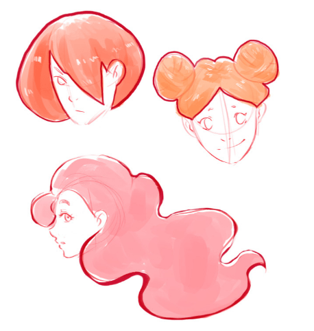 как нарисовать волосы диджитал