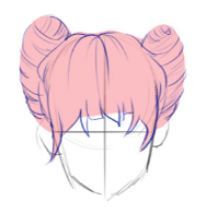 тутор как рисовать волосы