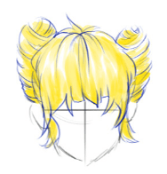 как нарисовать волосы диджитал