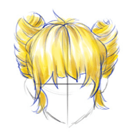 как нарисовать волосы диджитал