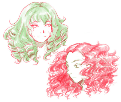 как рисовать пробор волос