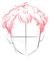 как рисовать пробор волос