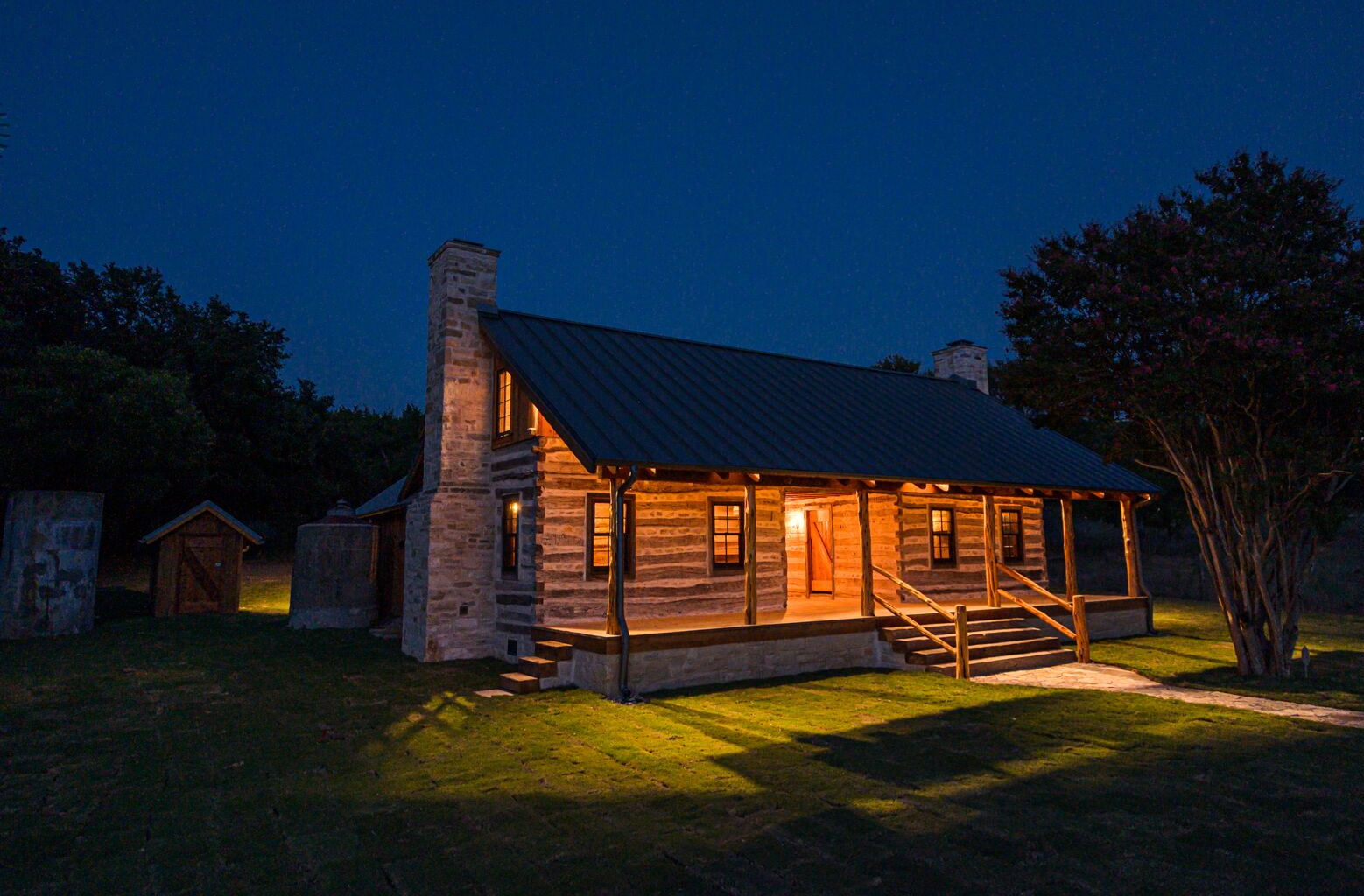 We may earn commission on some of the items you choose to buy. Hill Country Dog Trot Log Home