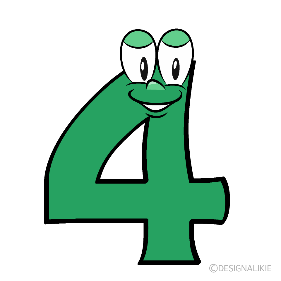Download number four and use any clip art,coloring,png graphics in your website,. Free Number 4 Cartoon Image Charatoon