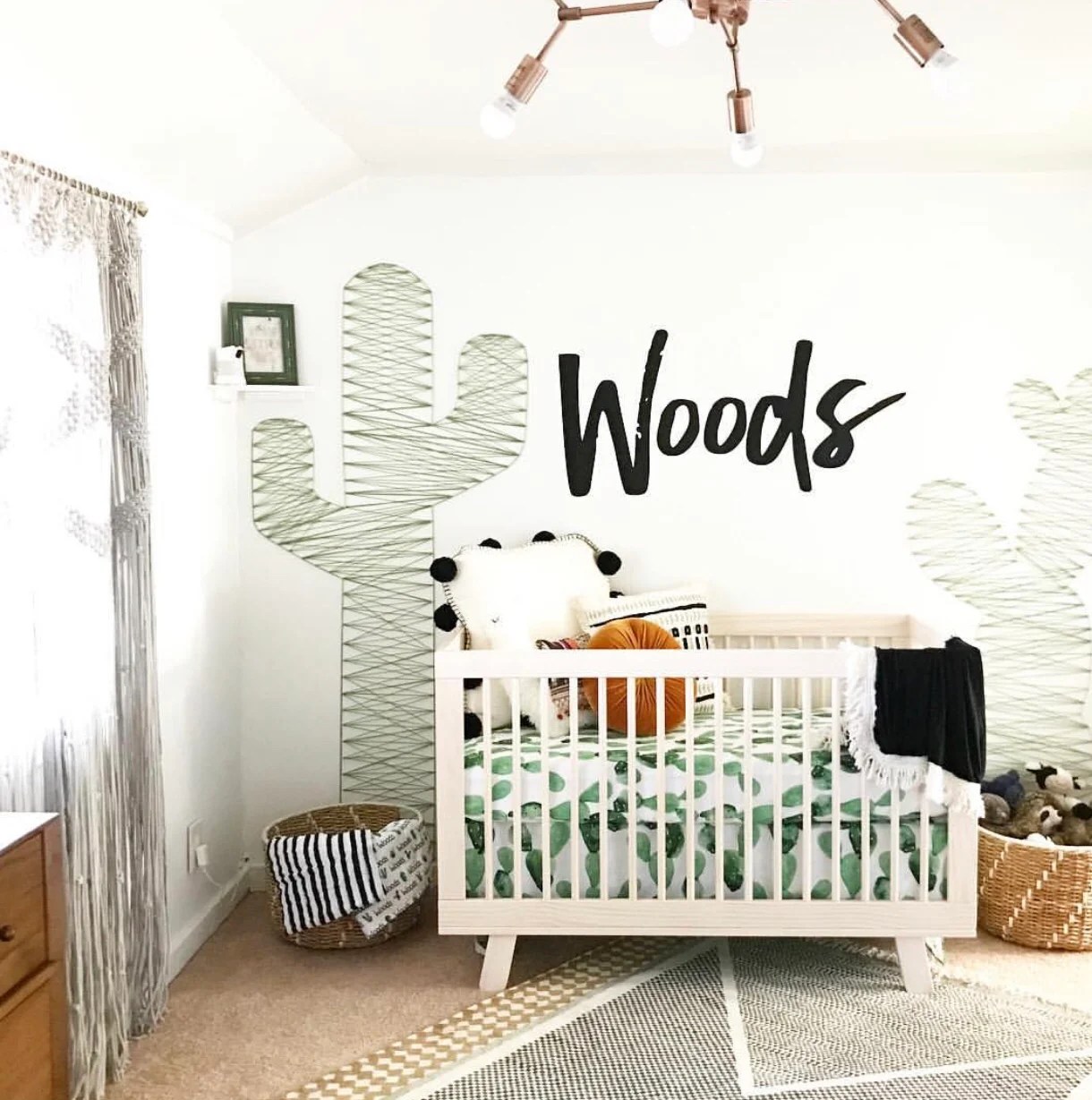 Arrives by mon, nov 22 buy home succulent/flower cow skull wall decor nursery decor resin ornament with hanging hole at walmart.com. 61 Best Finds For A Cactus Nursery Theme Chaylor Mads