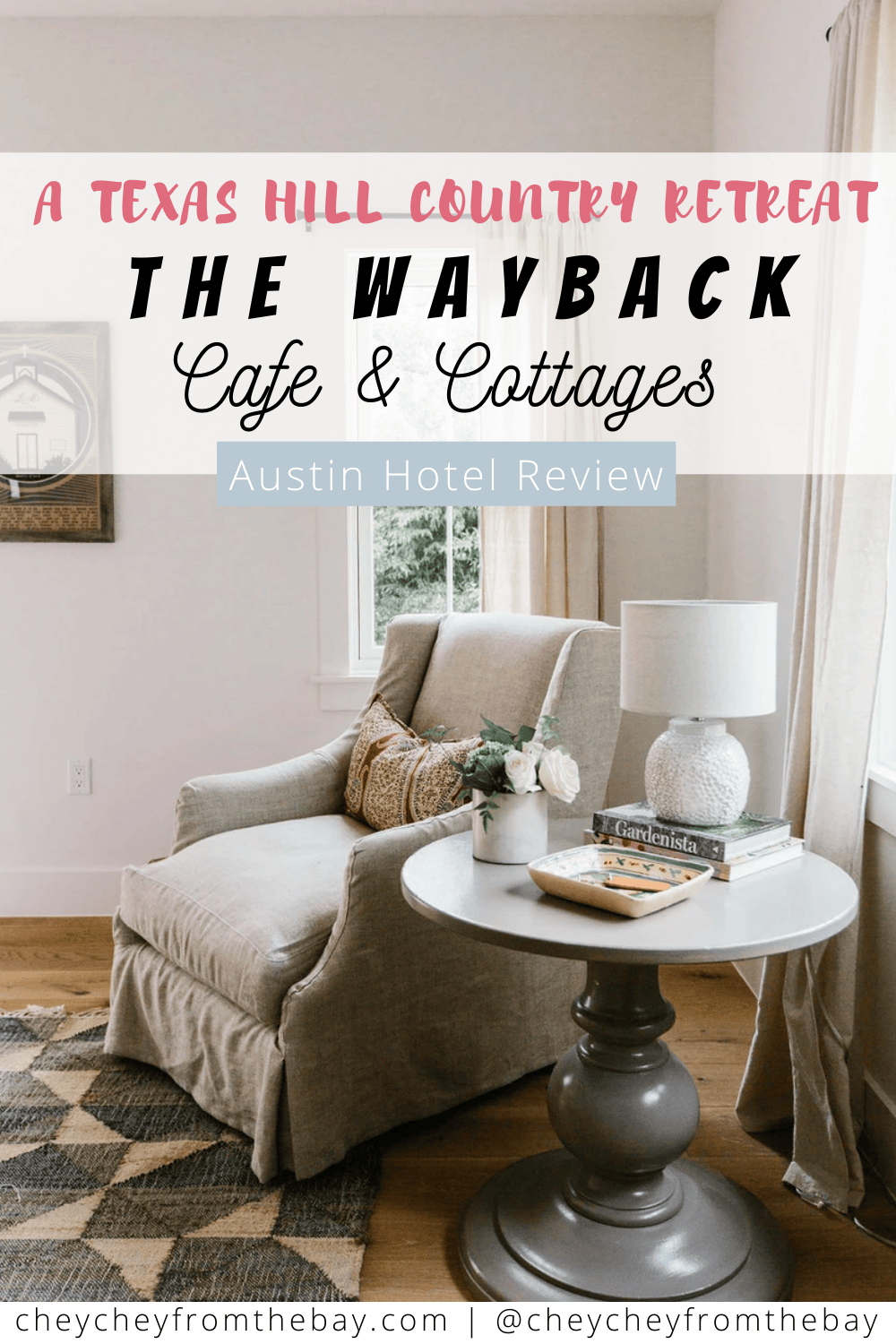 A hotel review on The Wayback Cafe and Cottages in Austin, Texas.