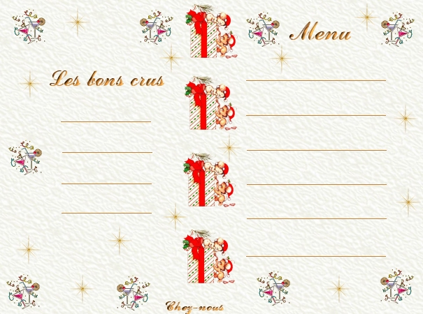 Des centaines de modèles de carte de noël à personnaliser, imprimer ou envoyez en ligne à vos proches ! Les Cartes De Menu Des Fetes Chez Les 3 Colombes