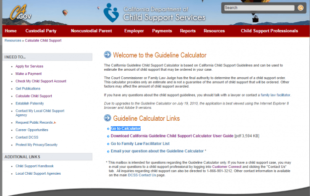 Alabama alaska arizona arkansas california colorado connecticut delaware florida georgia hawaii idaho illinois indiana iowa kansas kentucky louisiana maine maryland massachusetts michigan minnesota mississippi. California Child Support Calculator | Guidelines - â¹ï¸ Child Support Net