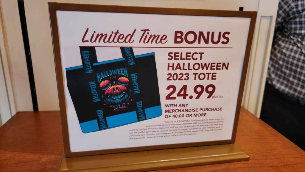 Mickey Mouse Halloween Glow In The Dark Tote Bag