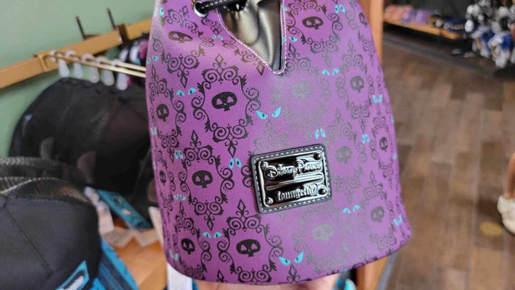 New Haunted Mansion Loungefly Bucket Bag Materialized At Magic Kingdom! Haunted Mansion Loungefly Bucket Bag