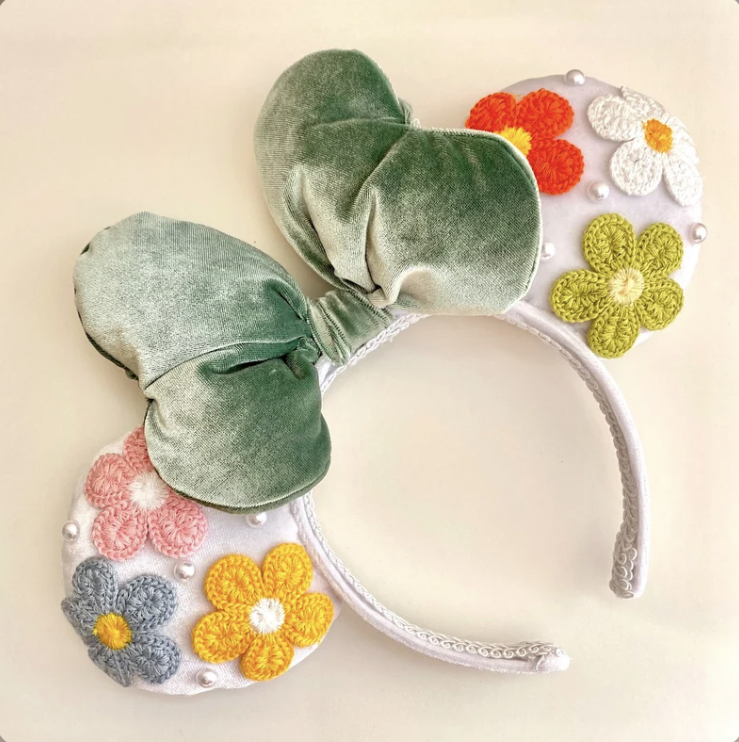 Floral Crochet Minnie Ears 
