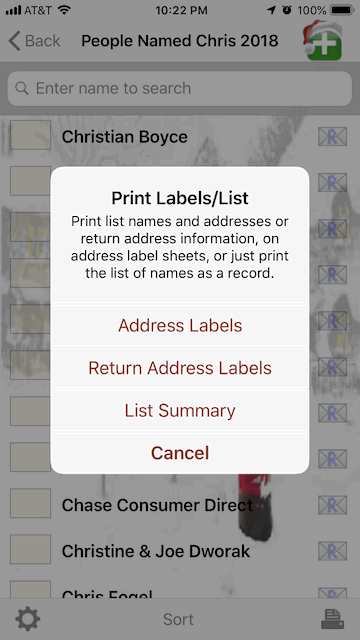 print labels from iphone