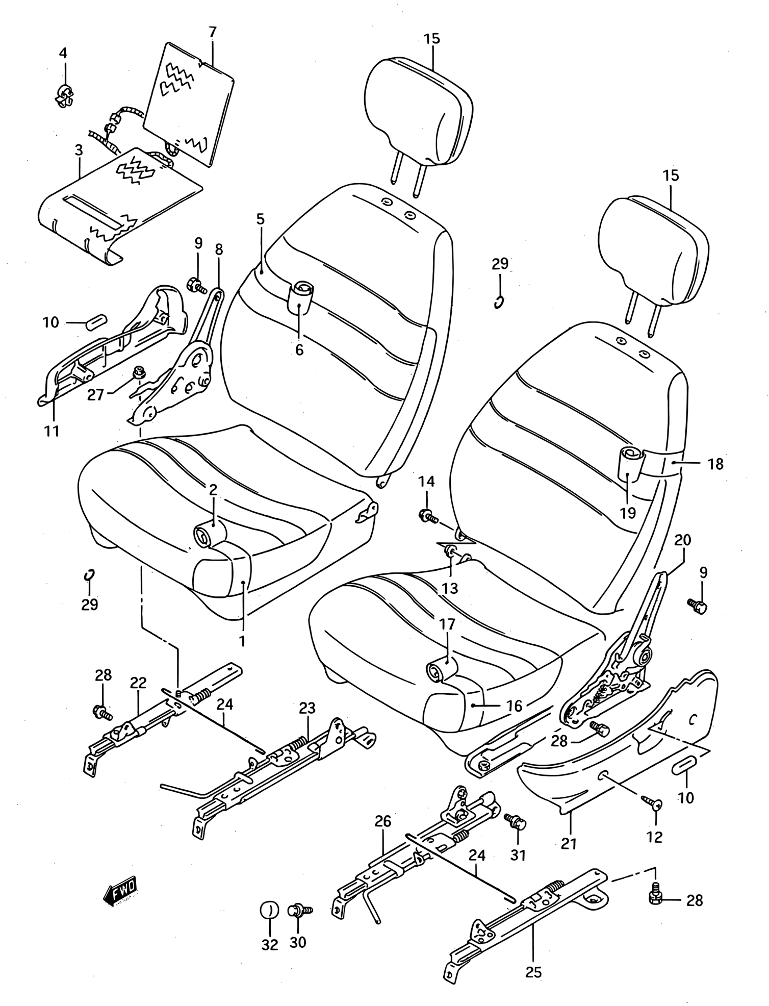 These standards state the specifics for age, weight and size of the child where their safety is of concern when riding in a vehicle. Asia Swift Sf413 E01 Interior Trim 342 Front Seat 5dr Gl Catcar Info